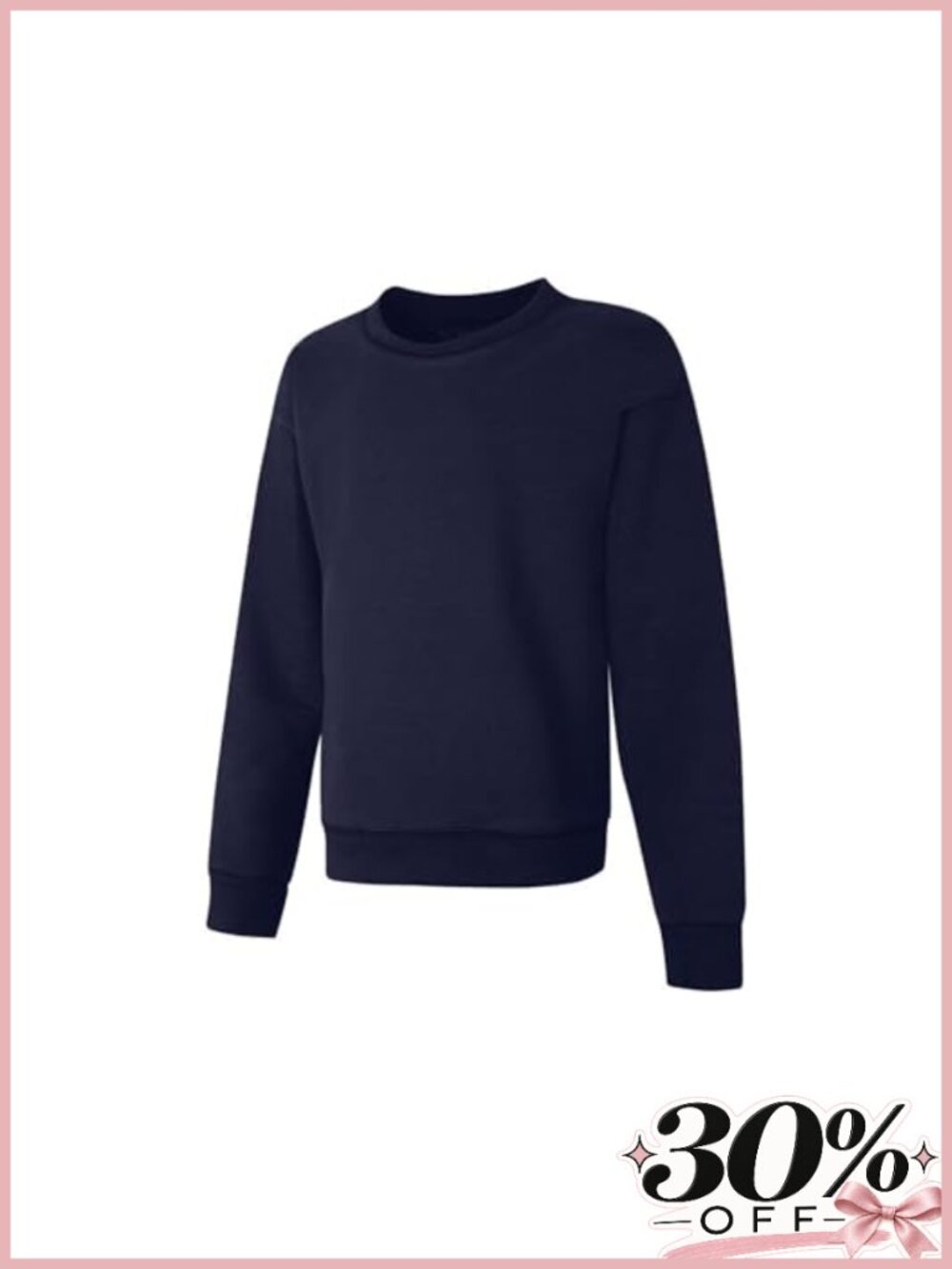 Girls Midweight Fleece Crewneck Pullover Sweatshirt Long Sleeve